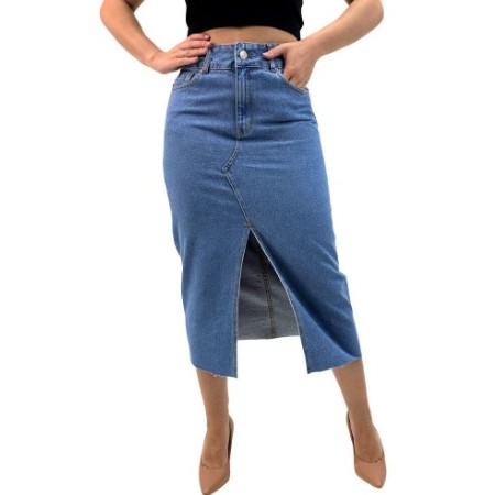 tendencias moda verao 2024 saia jeans midi e maxi