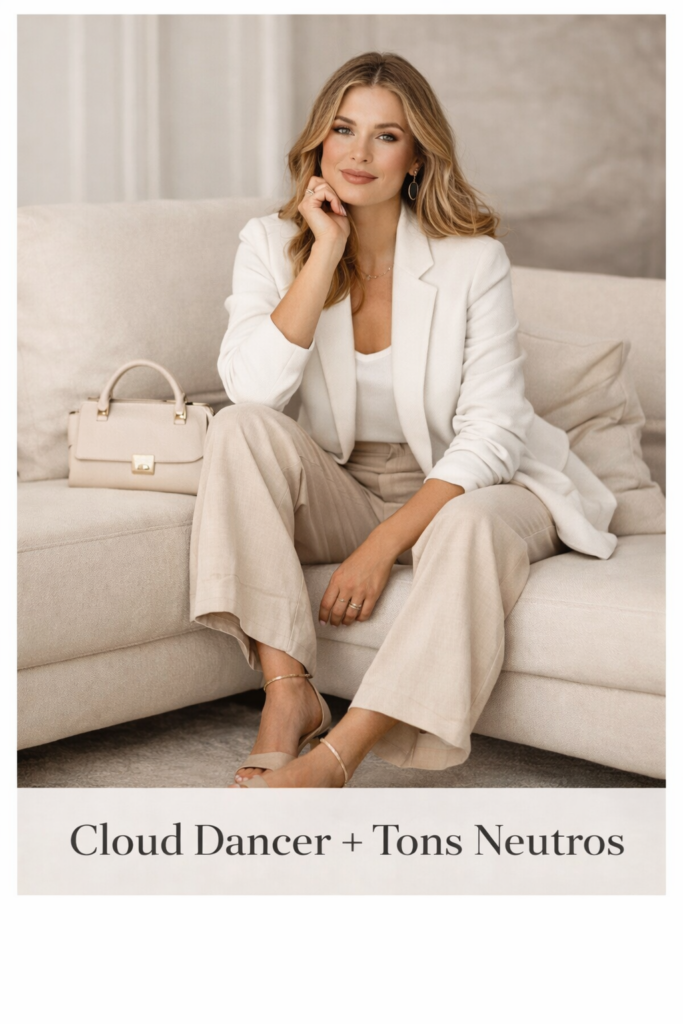 Como combinar a cor Cloud Dancer: a cor de 2026